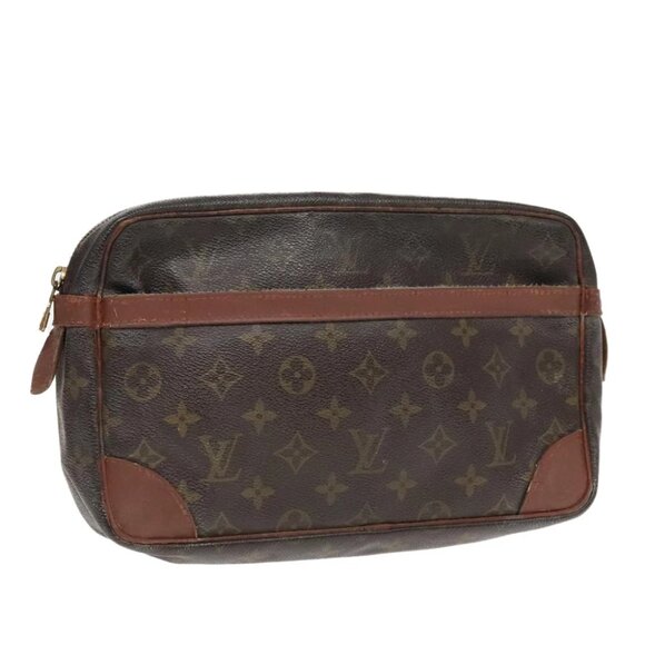 LOUIS VUITTON Monogram Compiegne 28 Clutch Bag M51845 LV Auth 92914 - Picture 1 of 16